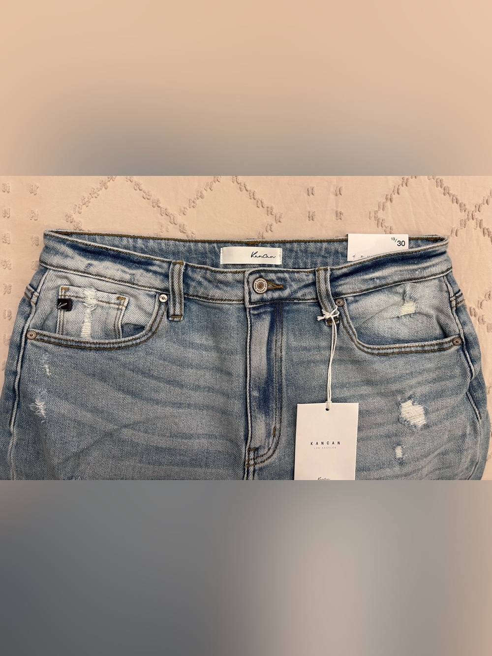 KANCAN DISTRESSED CROP JEANS - Picture 4 of 5